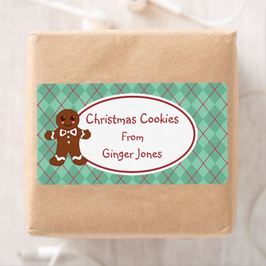Groene kerstkoekjes labels (Insitu)