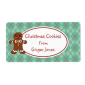Groene kerstkoekjes labels (Voorkant)