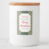 Groene kerstkoekjes labels cadeau stickers (Voorkant)