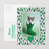 Groene kerstlichtjes vakantie briefkaart (Voorkant / Achterkant)
