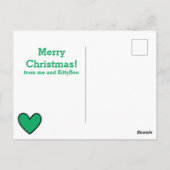 Groene kerstlichtjes vakantie briefkaart (Achterkant)