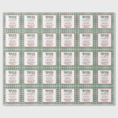 Groene Kerstman express levering Kerst Plaid Cadeaupapier (Vlak)