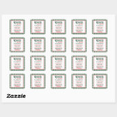 Groene Kerstman express levering Kerst Plaid Vierkante Sticker (Vel)