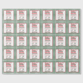 Groene Kerstman Expressbezorging Kerst Plaid Cadeaupapier (Vlak)