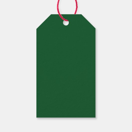Groene Kerstman Gepersonaliseerd Kinder Kerst Cadeaulabel (Achterkant)