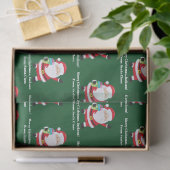 Groene Kerstman Gepersonaliseerd Kinder Kerst Tissuepapier (Geschenk)
