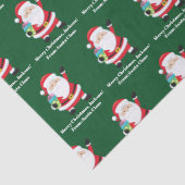 Groene Kerstman Gepersonaliseerd Kinder Kerst Tissuepapier (Detail)