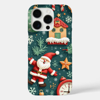 Groene Kerstman Huis Telefoonhoes iPhone 16 Pro Hoesje