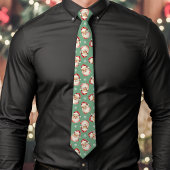 Groene Kerstman Kerstsneeuwvlok Vakantie Stropdas