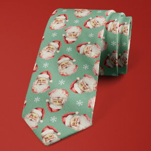 Groene Kerstman Kerstsneeuwvlok Vakantie Stropdas
