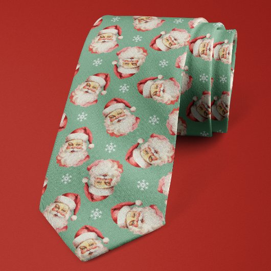 Groene Kerstman Kerstsneeuwvlok Vakantie Stropdas