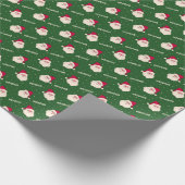 Groene Kerstman met HoHoHo Cadeaupapier (Hoek)