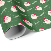 Groene Kerstman met HoHoHo Cadeaupapier (Rol Hoek)