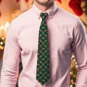 Groene kerstman met polkadot Kerstmis Stropdas