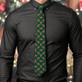 Groene kerstman met polkadot Kerstmis Stropdas
