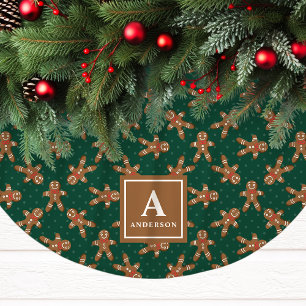 Groene kerstman-monogram Kerstmis Kerstboom Rok