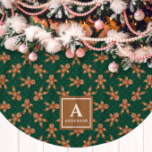 Groene kerstman-monogram Kerstmis Kerstboom Rok