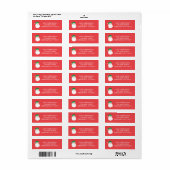 Groene kerstman retour adres label (Full Sheet)