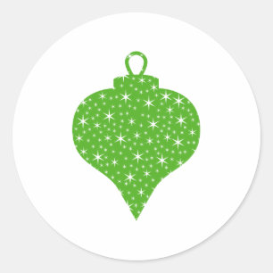 Groene Kerstmis Bauble Design. Ronde Sticker