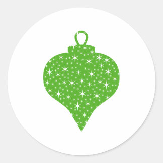 Groene Kerstmis Bauble Design. Ronde Sticker