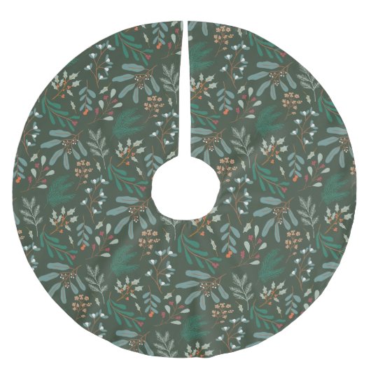 Groene Kerstmis Botanisch Kerstboom Rok (Voorkant)