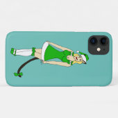 Groene Kerstmis catgirl Case-Mate iPhone Case (Achterkant (horizontaal))