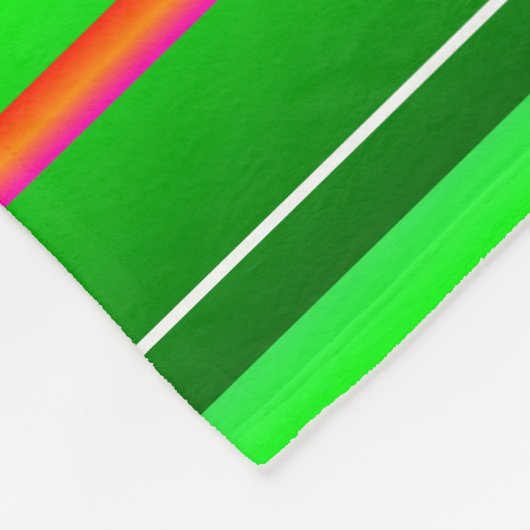 Groene Kerstmis creatief gestreept Fleece Deken (Hoek)