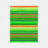 Groene Kerstmis creatief gestreept Fleece Deken (Voorkant)