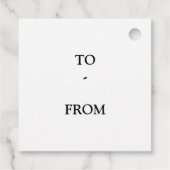 GROENE KERSTMIS EENVOUDIGE FAVOOR LABELS (Achterkant)