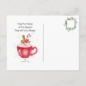 Groene Kerstmis Familie Fotocollage postkaart Uitnodiging Briefkaart (Achterkant)