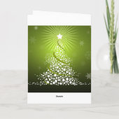 Groene Kerstmis Feestdagen Kaart (Achterkant)
