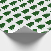 Groene Kerstmis groen traditioneel Cadeaupapier (Hoek)