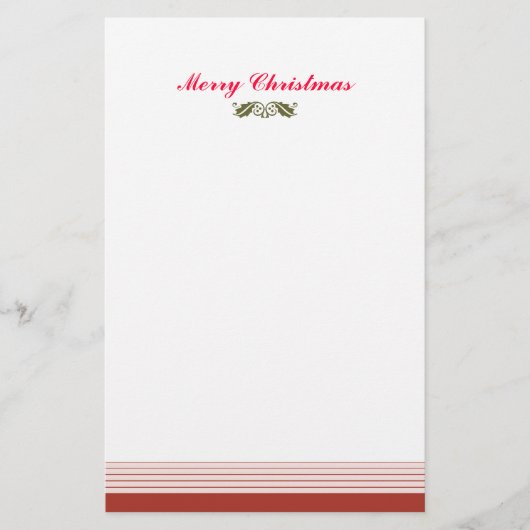 Groene Kerstmis Holly Leaves Briefpapier (Voorkant)
