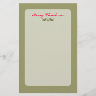 Groene Kerstmis Holly Leaves Briefpapier