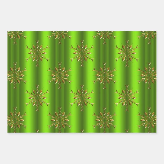 Groene Kerstmis Inpakpapier Vel (Voorkant 3)