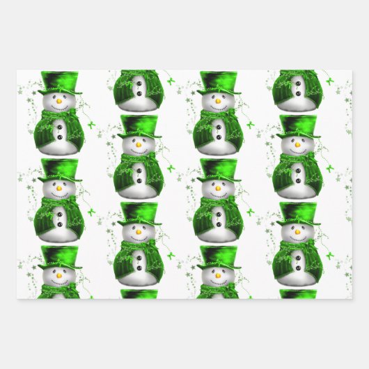 Groene Kerstmis Inpakpapier Vel (Voorkant 2)