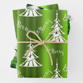 Groene Kerstmis Inpakpapier Vel (In situ)