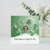 Groene Kerstmis Kaart (Staand voorkant)