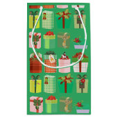 Groene Kerstmis Klein Cadeauzakje (Achterkant)