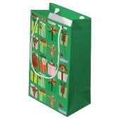 Groene Kerstmis Klein Cadeauzakje (Achterkant Gekanteld)