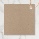 Groene kerstmis met  kraft voor penseel bedankjes labels (Achterkant)