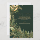 Groene Kerstmis Moderne Elegante Botanische Groen Feestdagenkaart (Achterkant)
