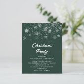 Groene Kerstmis Party Budget Uitnodiging (Staand voorkant)