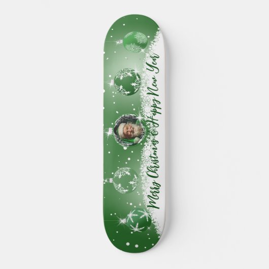 Groene Kerstmis Persoonlijk Skateboard (Voorkant)