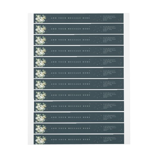 Groene Kerstmis Snowberry+Eucalyptus Skinny (Vel)