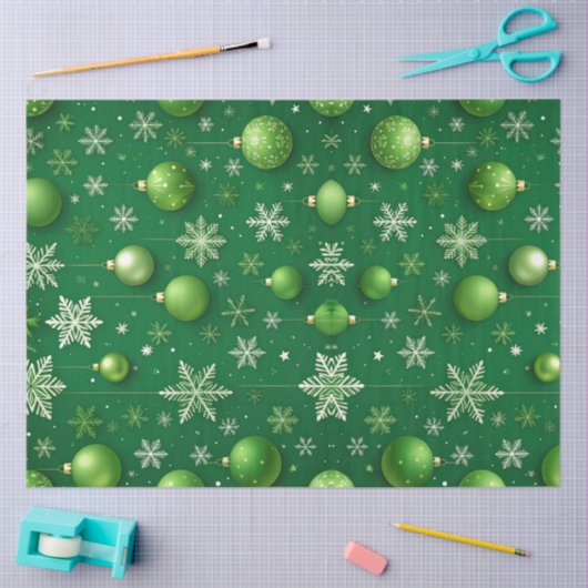 Groene Kerstmis Tissuepapier (Craft)