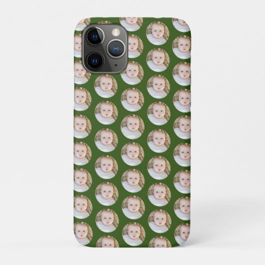 Groene Kerstmis Verjaardag Gepersonaliseerde foto Case-Mate iPhone Case (Achterkant)