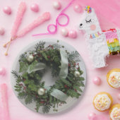 Groene kerstmug papieren bordje (Feest)