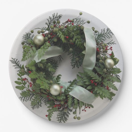 Groene kerstmug papieren bordje (Voorkant)