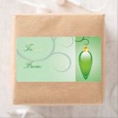 Groene kerstornament Gift Labels (Insitu)